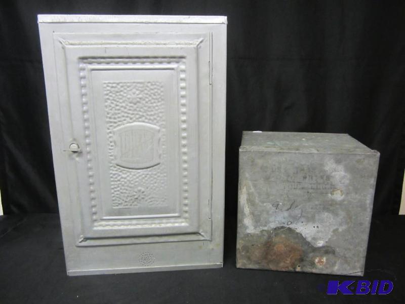 lot 47 image: Lot of Two Vintage Metal Coolers Egg and Milk