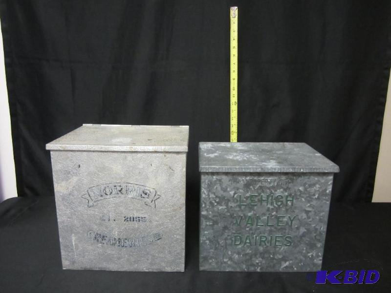 lot 48 image: Two Vintage Milk Coolers Norris Lehigh Valley