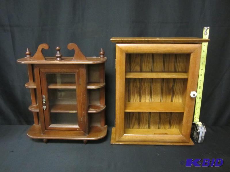 lot 67 image: Group of Two Vintage Hanging Shelves Cupboards