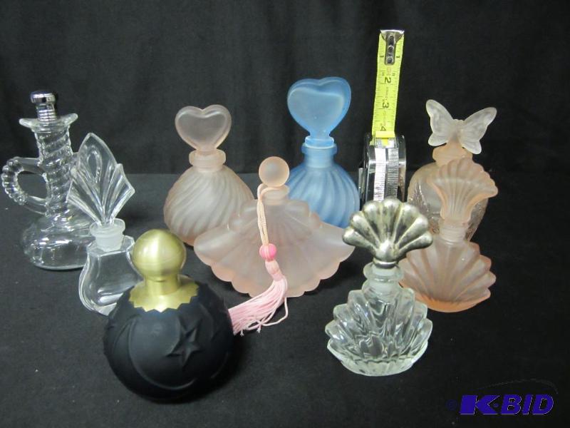 lot 96 image: Group of 9 Vintage Perfume Bottles