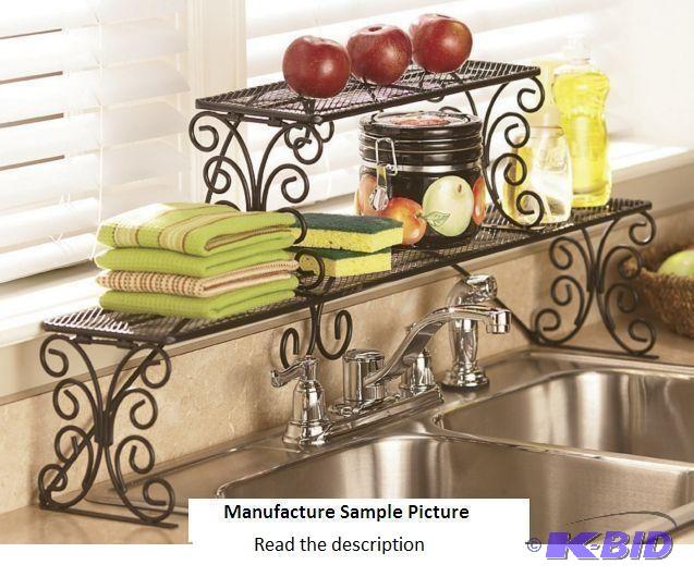 Scrolled Over the Sink Two Tiered Shelf -&nbs...