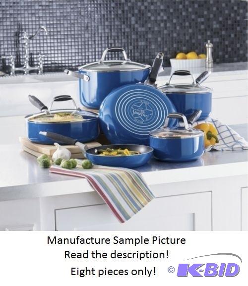 Guy Fieri 8 Piece Cookware Set - Blue -&nbsp...