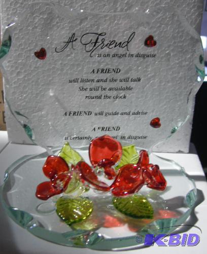 Crystal Friendship Heart - 3.5&quot h x 4.25...