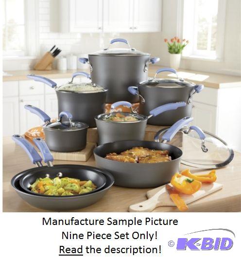 Rachael Ray 9 Piece Cookware Set -&nbspHeavy...
