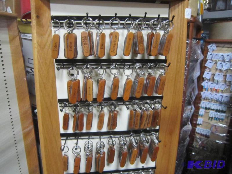 Rack of Pocket Knives