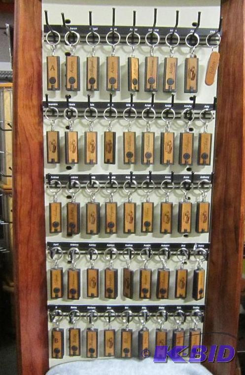 Rack of Pen Light Key Chains