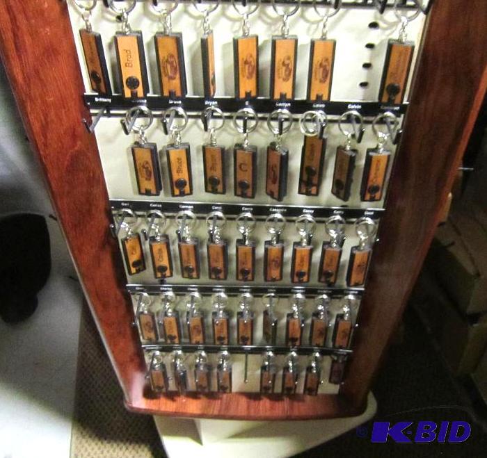 Rack of Pen Light Key Chains