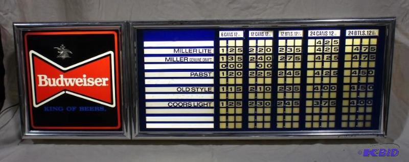 Early 1950s Large Offsale Lighted Price Sign...