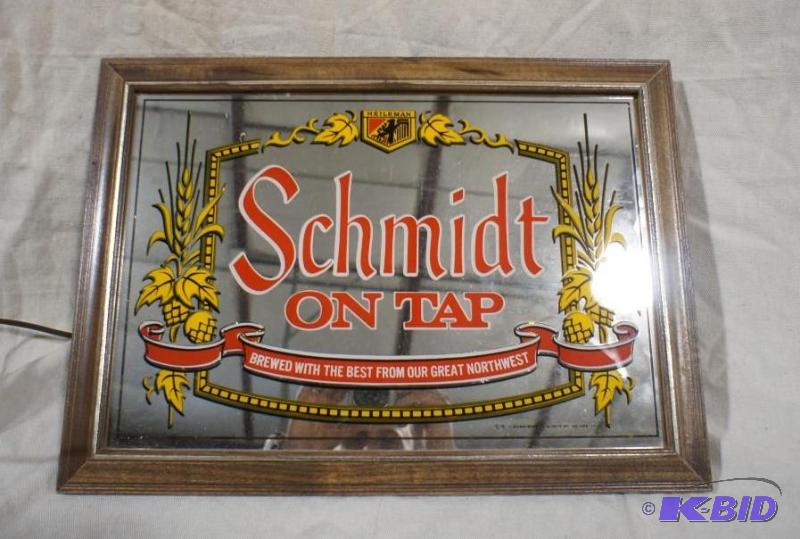 Schmidt &quotOn Tap&quot Lighted Mirror Sig...