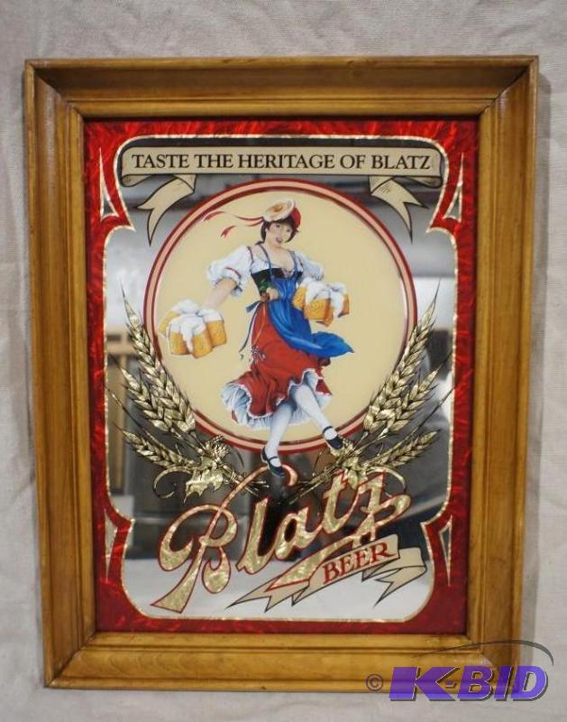 Blatz Valerie Girl Mirrored Sign - NEW IN BOX...