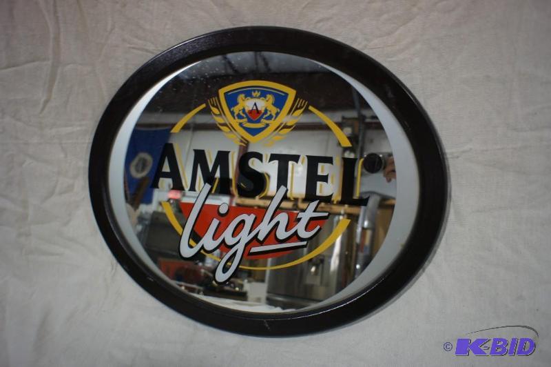 Pabst Amstel Light Oval Mirrored Sign. 23&quo...