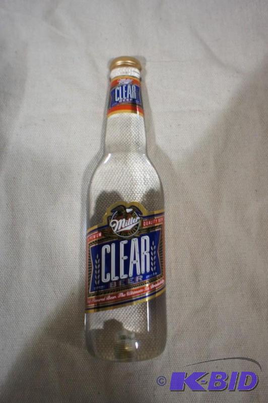 Miller Clear Beer Bottle Shaped Acrylic Tap H...