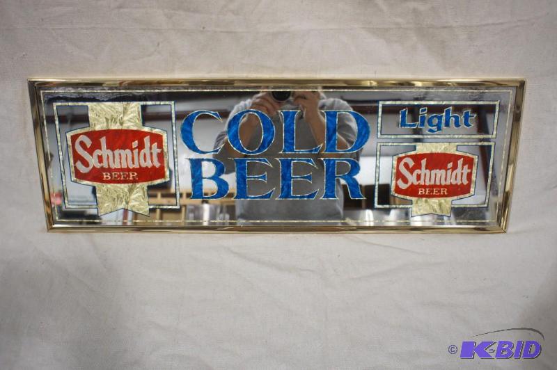 Schmidt &quotCold Beer&quot Mirrored Sign -...