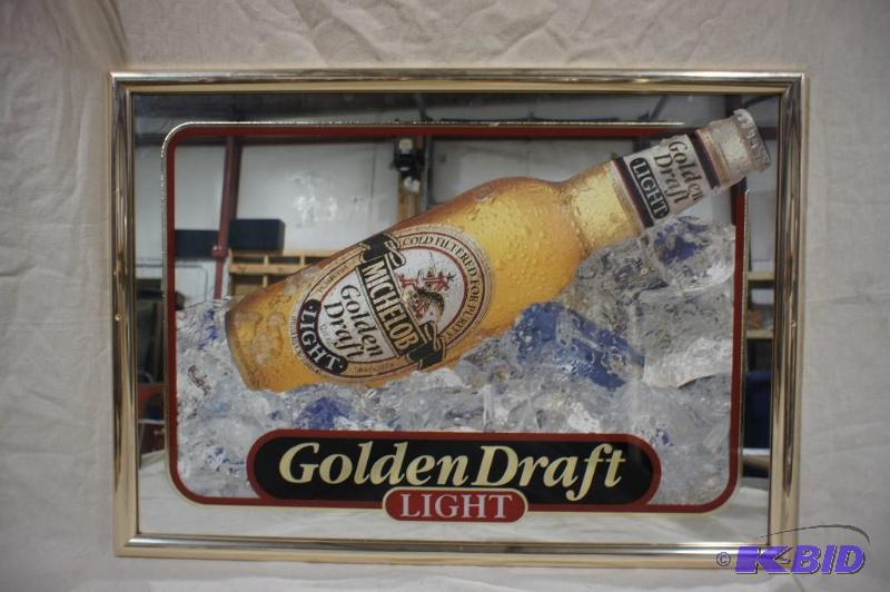 Michelob Golden Draft Mirrored Sign - 23&quot...