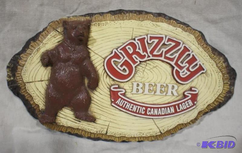 Grizzly Bear Authentic Canadian Lager Plaque ...
