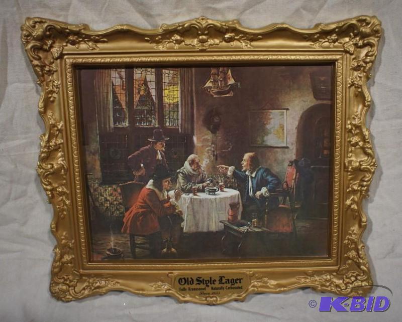 Old Style Lager Scenic Self-Framed Picture - ...