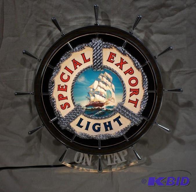 Special Export Ships Wheel Lighted Sign - NEW...