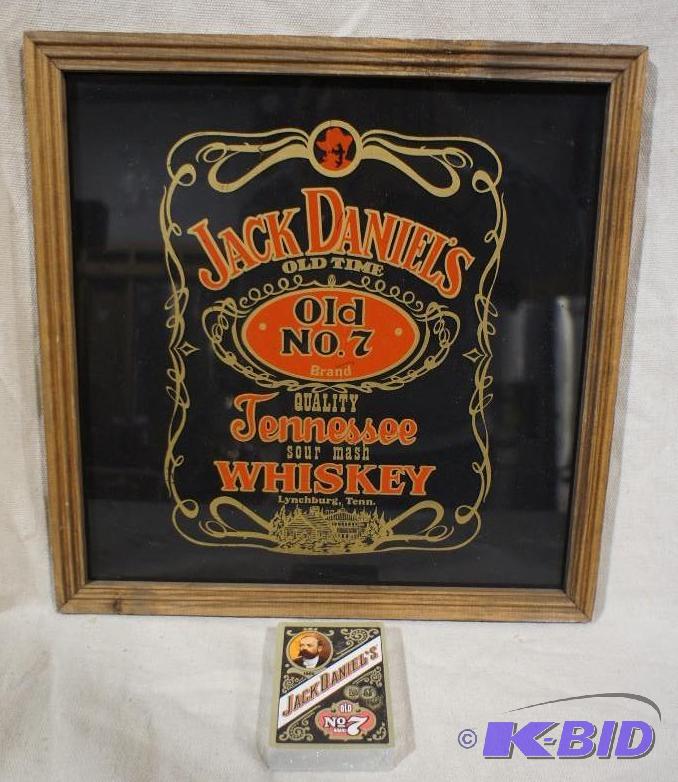 Jack Daniels Mirror Sign &amp Deck of playi...