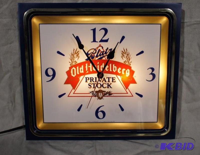 Blatz Old Heidelberg Lighted Clock - New In P...