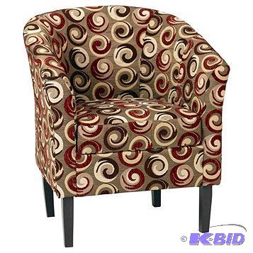 McLeland Design Flared Armchair - Merlot - MS...