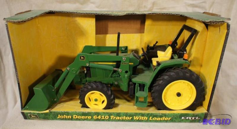 lot 31 image: New In Box John Deere 6410 Tractor With Loade...