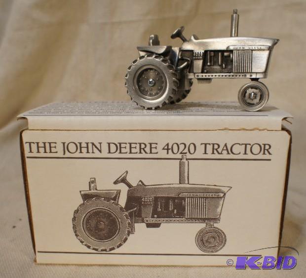 lot 46 image: New In Box John Deere 4020 Pewter Tractor - #...