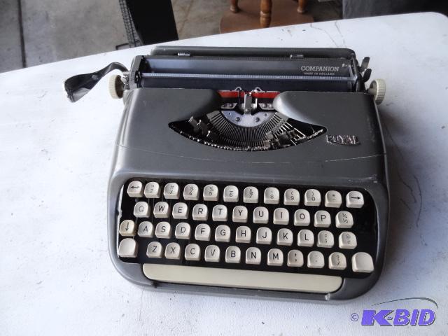 lot 112 image: Vintage Royal Portable Typewriter...