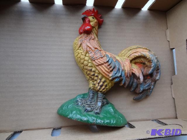 lot 117 image: Cast Iron Rooster...