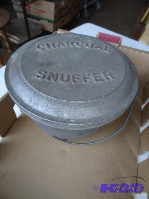 lot 119 image: Vintage Cast Iron Charcoal Snuffer...