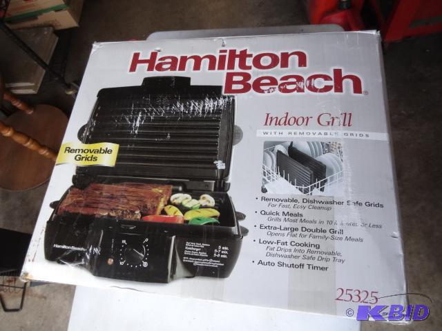lot 125 image: Hamilton Beach Indoor Grill. Electric...
