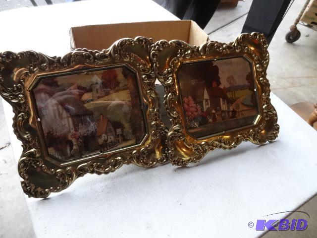 lot 129 image: Brass Art Wall Hanging Pictures. Made in Engl...