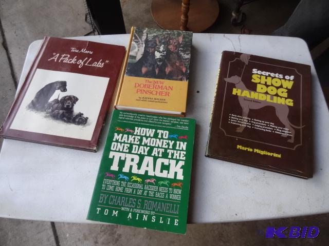 lot 137 image: Horsetrack Book, 3 Dog Books,...