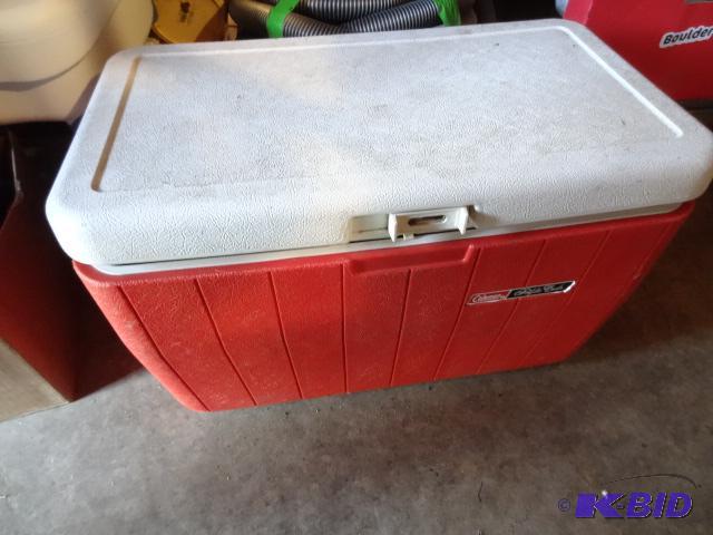 lot 158 image: Coleman Cooler, Jumper Cables, and Extension ...