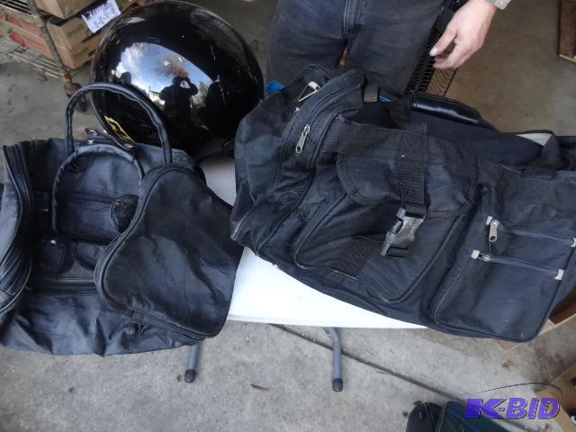 lot 193 image: Mag LTD Helmet, Unknown Size, Leather Bag, Du...