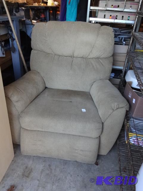 lot 213 image: Rocker Recliner Sofa Chair. Needs Cleaning. L...