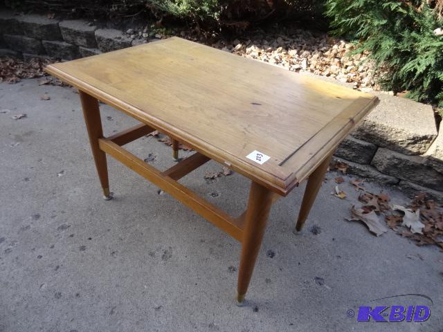 lot 223 image: Wood End Table 28 X 18 X 18. One Board Need s...