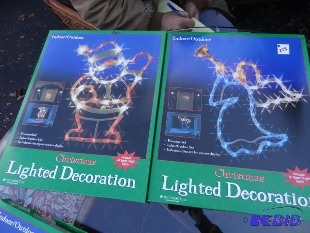 lot 228 image: Indoor Outdoor Christmas Decorations, 17"...
