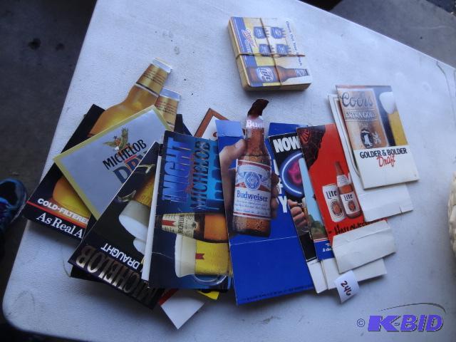 lot 246 image: Miller Lite Beer Coasters. Misc Beer Table Ta...