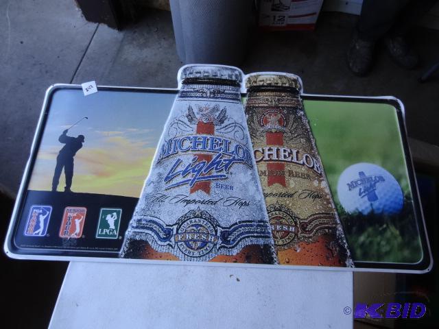 lot 248 image: Michelob Light Metal Sign...