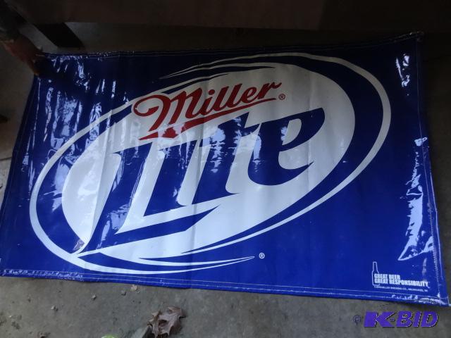 lot 249 image: Miller Lite Banner, Mad Jack Poster, Autograp...