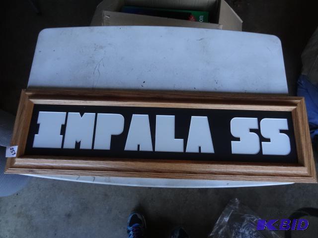 lot 253 image: Impala SS Wood Frame Sign, Cenex Sign, Centra...