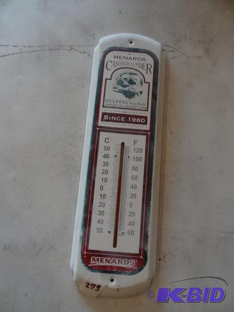 lot 273 image: Menards Cashway Lumber Thermometer...