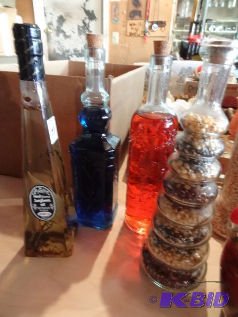 lot 293 image: SunFlower Oil, New. Colored Water In Bottles....