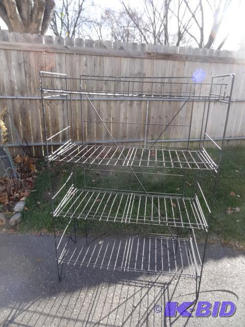 lot 3 image: Metal 4 Tier Rack 36 X 17 X 53...