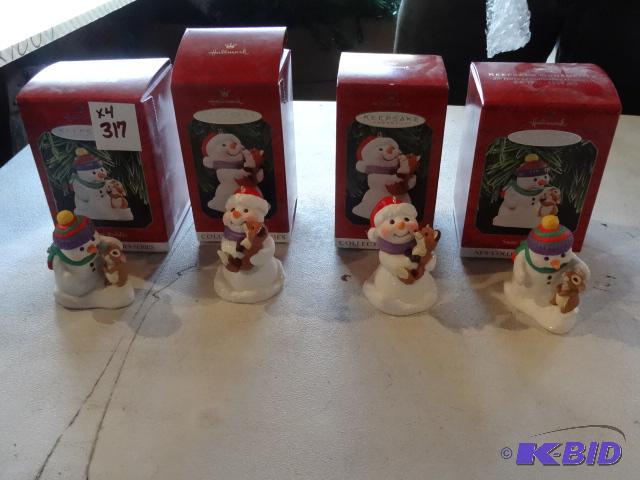 lot 317 image: 4 Hallmark Keep Sake Ornaments...