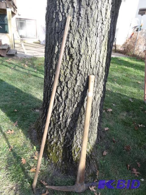 lot 34 image: Pick Axe, Heavy Duty Pry Bar...