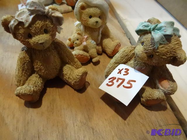lot 375 image: 3 Cherished Teddy Figurines...