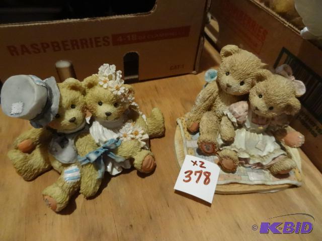 lot 378 image: 2 Cherished Teddy Figurines...