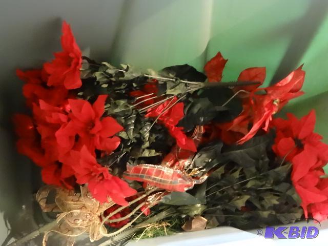 lot 379 image: Artificial Poinsettias...