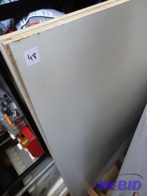 lot 48 image: 2 Sheets of 4 X 8 Laminate Plywood. 4 X 4 She...